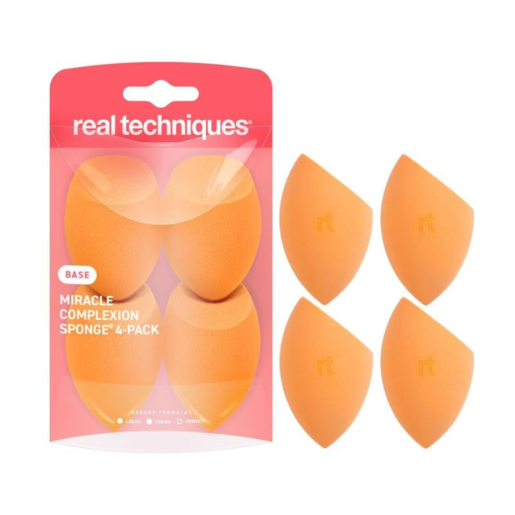 Real Techniques Miracle Complexion Sponge, 4 Pack, Makeup Blending Sponges