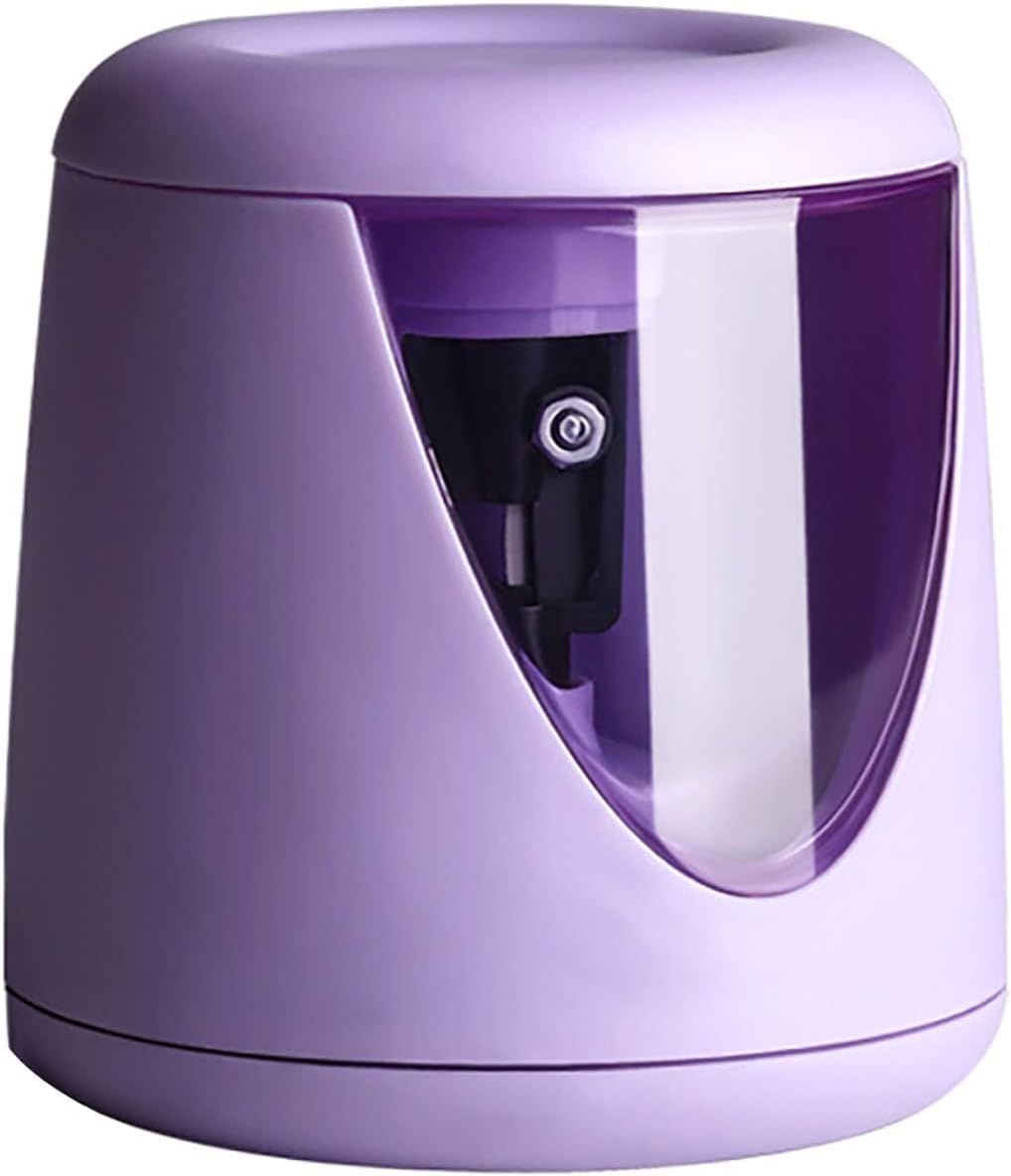 Electric Pencil Sharpener for Eyeliner and Lip Liner - Dual Use Cosmetic and Classroom Pencil Sharpener (Violet)