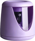 Electric Pencil Sharpener for Eyeliner and Lip Liner - Dual Use Cosmetic and Classroom Pencil Sharpener (Violet)