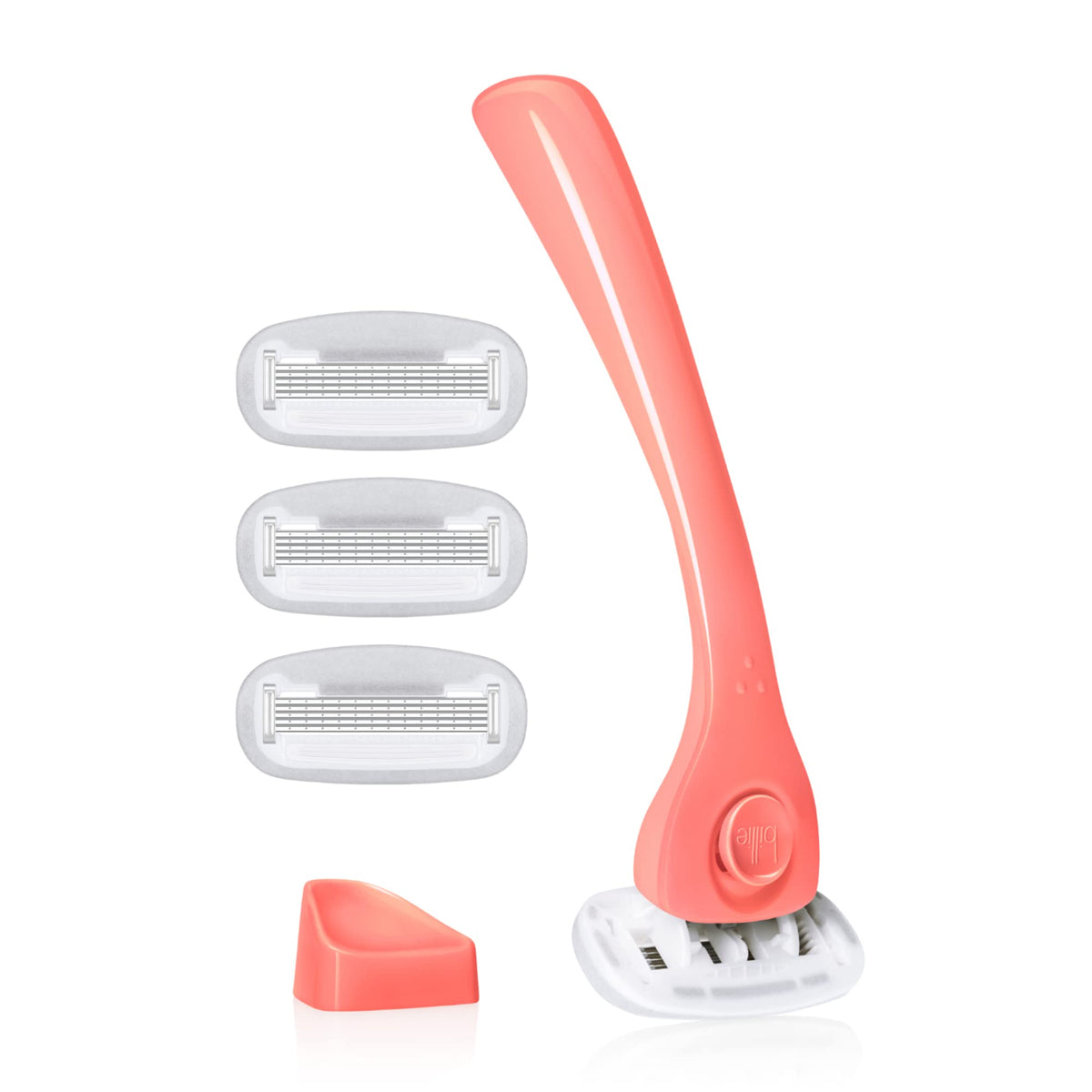 Billie Razors for Women, Cool Blue - 1 Handle, 4 Refills & Magnetic Holder