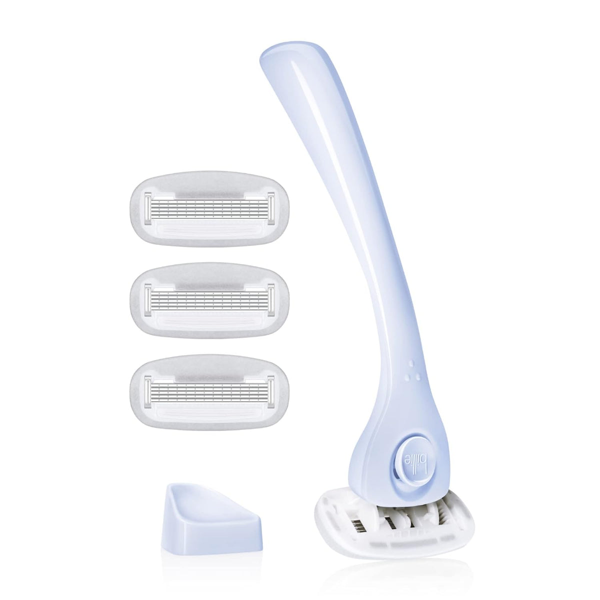 Billie Razors for Women, Cool Blue - 1 Handle, 4 Refills & Magnetic Holder