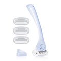 Billie Razors for Women, Cool Blue - 1 Handle, 4 Refills & Magnetic Holder