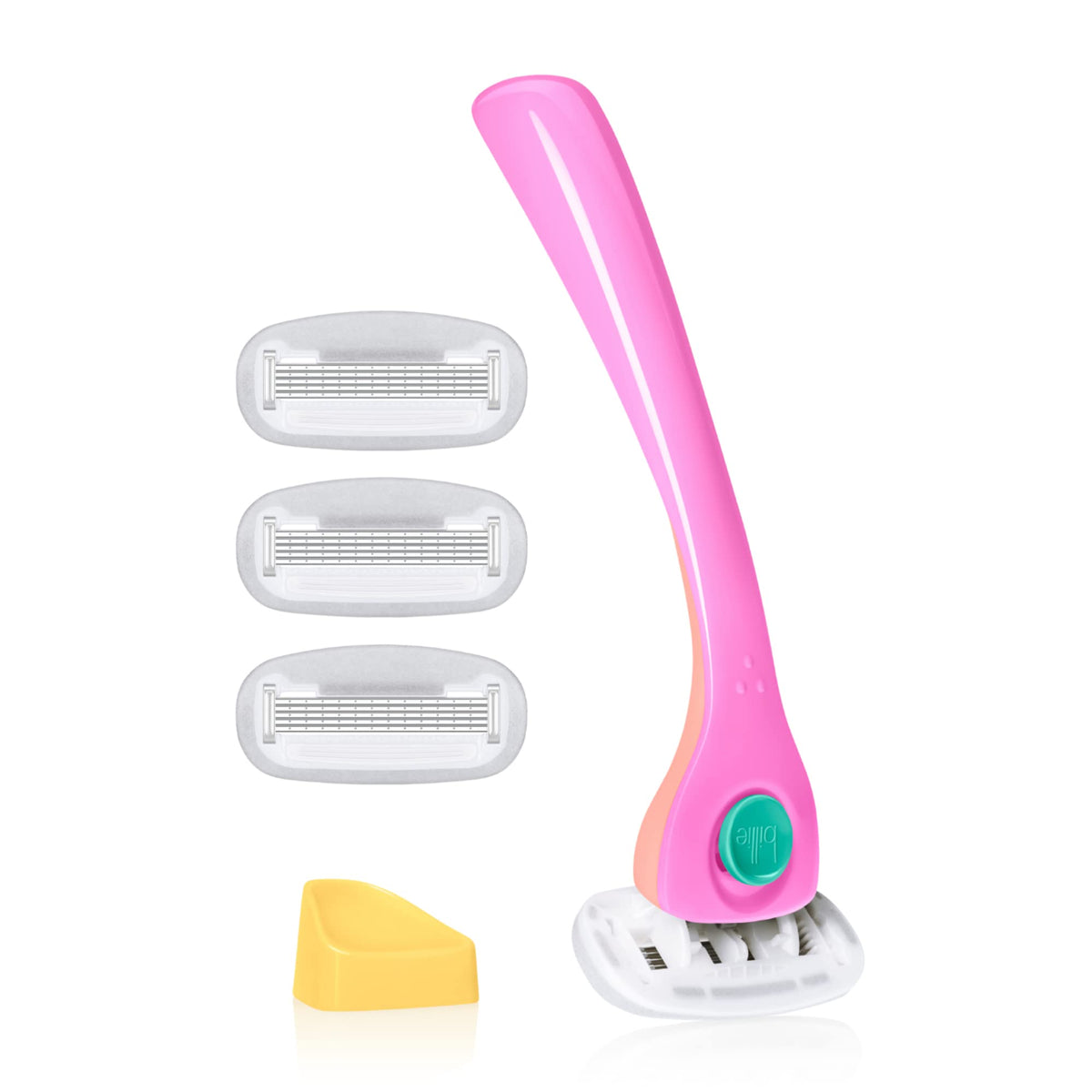 Billie Razors for Women, Cool Blue - 1 Handle, 4 Refills & Magnetic Holder