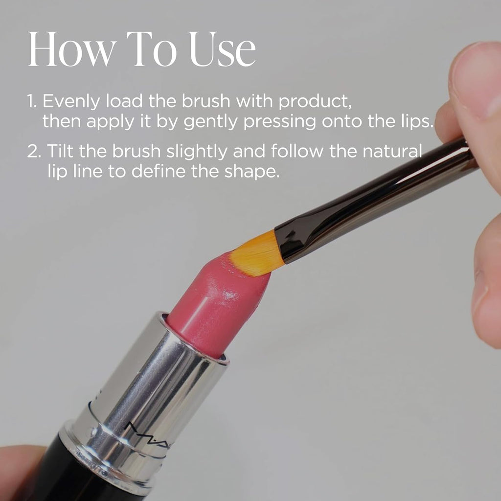 Piccasso 501 Lip Brush – Professional Lip Brush for Precise Lip Gloss & Lip Stain Application, Smooth Color Payoff & Defined Lip Lines, Synthetic Makeup Brush for Clean, Flawless Finish