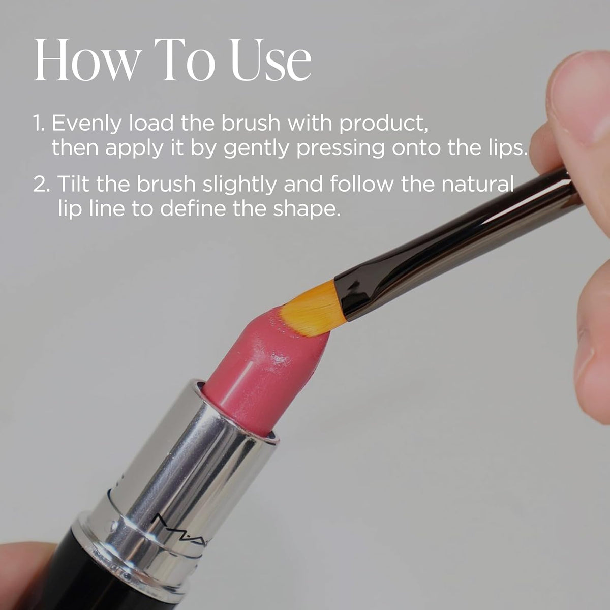 Piccasso 501 Lip Brush – Professional Lip Brush for Precise Lip Gloss & Lip Stain Application, Smooth Color Payoff & Defined Lip Lines, Synthetic Makeup Brush for Clean, Flawless Finish